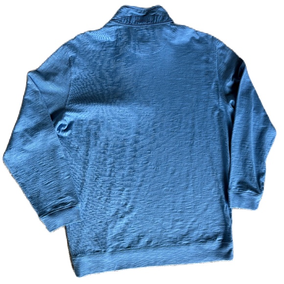 Johnnie-O Keane Quarter Zip Pullover Large Blue - Picture 5 of 13